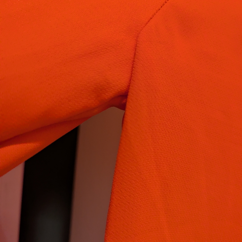 Skies Are Blue Stitch Fix Satin Orange Polyester Blouse Top Sz Small *GUC - Picture 10 of 13